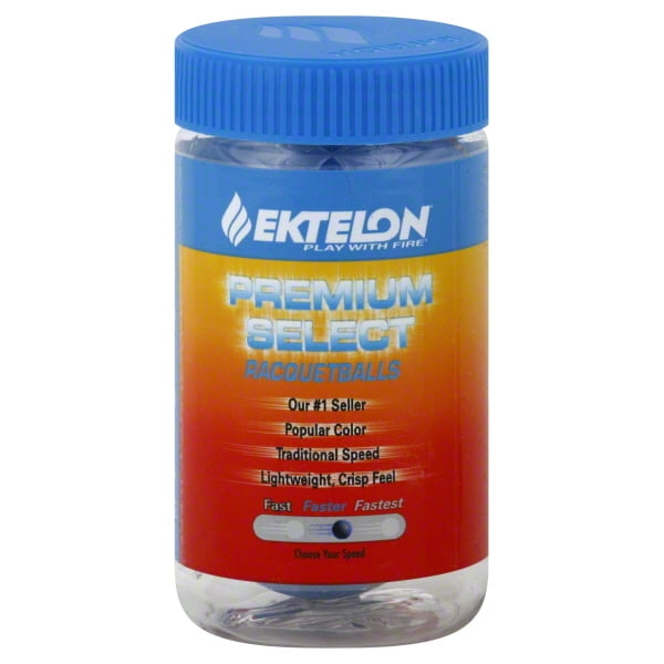 Ektelon Premium Select UltraBlue Racquetballs 2 Ball Can NEW FREE