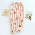 thumbnail image 2 of Lhpant Women Fuzzy Fleece Pajama Pants Cute Print Flannel Lounge Pants Winter Warm Pj Bottoms Jogger Pants Pink XL, 2 of 9