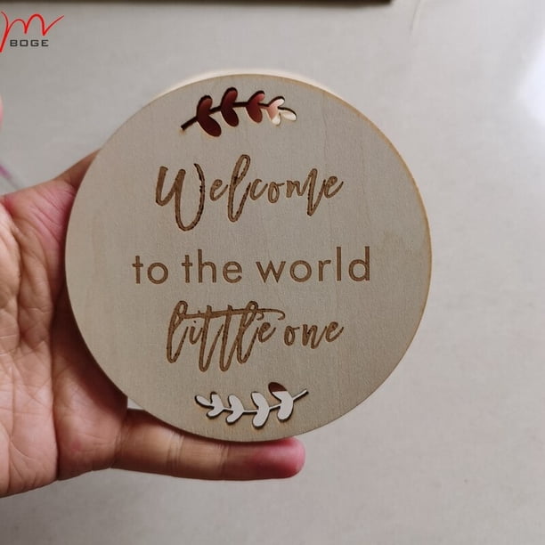 Placa de anuncio de bebé personalizada de madera, accesorio de foto para recién nacido, llegada de nacimiento, varios estilos disponibles