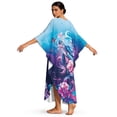 thumbnail image 2 of Xixirimido Sea Turtle Floral Butterfly Print Kaftan Dress for Women, Plus Size Hawaiian Batwing Sleeve Beach Cover Up V-Neck Summer Swimsuit Dresses, 2 of 7