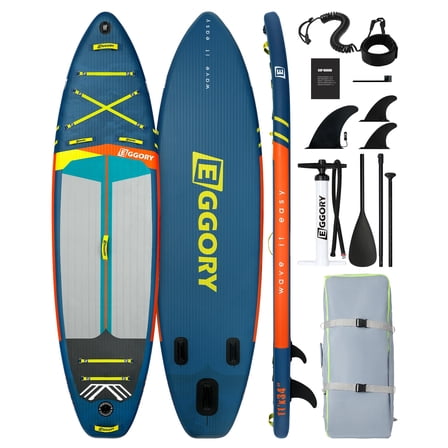 EGGORY 11ft Inflatable Stand up Paddle Board Fishing Paddle Board with Full SUP Accessories for Youth & Adults