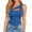 Blue, variant on ChoXxx Women's Lapel Lace Up Irregular Loose Short Sleeve T Shirt Casual Blue S