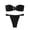 Black, variant on Womens Bikini Sets Women's Stylish Two Piece Swimwear Tankini Top and High Waisted Bottom for Summer Beach Solid Color Boat Neck Sleeveless Black L