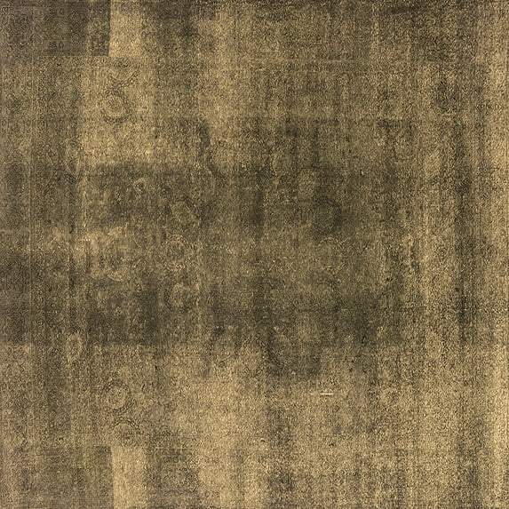 Ahgly Company Indoor Square Oriental Brown Industrial Area Rugs, 3' Square