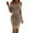 Khaki, variant on Efsteb One Shoulder Dresses for Women Formal Casual Fashion Long Sleeve Cocktail Party Midi Dresses (Wine,S)