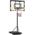 thumbnail image 1 of 6 - 7ft Adjustable Kids Basketball Hoop with Wheels - 28" Backboard, Portable Indoor/Outdoor Basketball Set for Children, 1 of 8