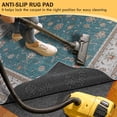 thumbnail image 6 of Waterproof Rug Pad, 8x10 ft Under Area Rug Carpet Pad, Non Slip Felt Rug Pads for Hardwood Floors, Keep Carpets in Place Soft and Prevent Rug from Wrinkling or Buckling, 6 of 7