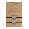 thumbnail image 1 of Estilo étnico Punto de perforación hueca Elefante Tarjeta pulsera de cera de hilo de tejer pulsera, 1 of 6