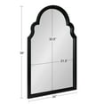 thumbnail image 6 of Kate and Laurel Hogan Modern Arched Wall Mirror, 24 x 36, Black, Glam Moroccan Mirror for Wall, 6 of 7