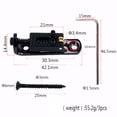 thumbnail image 2 of YSNOOWE Guitar String Replacement Kit Guitar Bridge Black Metal Rust Resistant 1 Set, 2 of 2