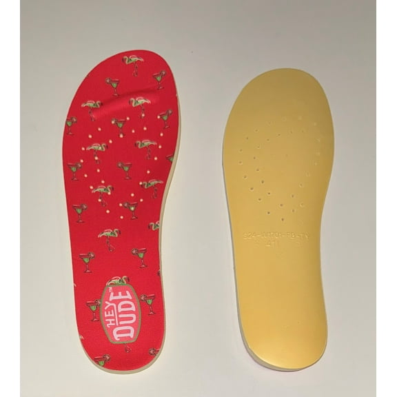Hey Dude Women's Beach Insoles pink Size 10 | Women's Shoes | Women Slip-on Insoles | Comfortable & Light-Weight