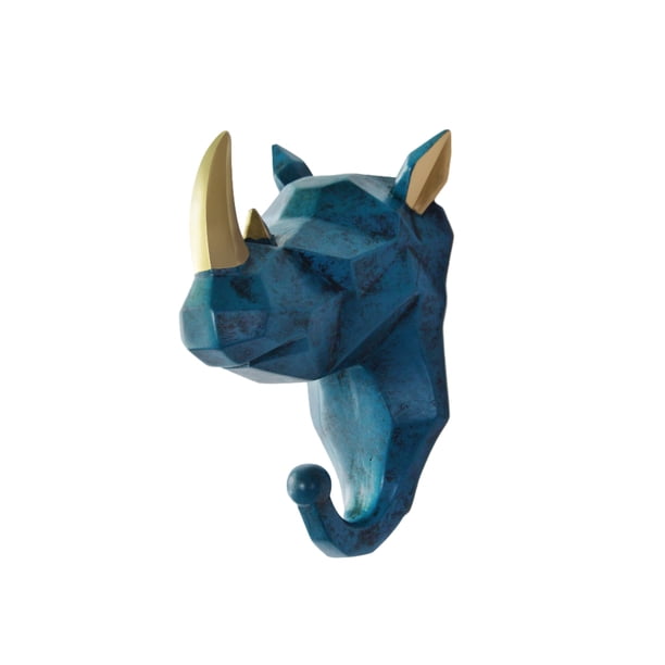 Inteprter Colgador con forma de animal, Color sólido, dibujo decorativo, sin perforaciones, autoadhesivo, montado en la pared, llave para Decoración del hogar Azul Tipo 4