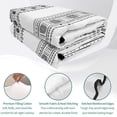 thumbnail image 4 of Twin XL Quilt Set 68''x98'', Black Geometric Lightweight Bedspread Coverlet Set with 2 Pillow Shams, Boho Lines White Modern Abstract Art Breathable All Season Quilt Bedding for Dorm/Guest Room, 4 of 9
