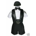 thumbnail image 4 of Baby Shower Boy Easter Church Christening Baptism Formal Tuxedo Suits Black 0-2T, 4 of 5