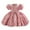A-7015Pink, variant on MEZZALL Flower Girl Dresses For Baby Girls Party Dresses Puff Sleeve Square Collar Toddler Puff Sleeve Pageant Dress With Bowknot Infants Sundress Breathable / 3-4 Years