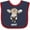 Navy and Red, variant on Inktastic Moo Cute Brown Holstein Cow Boys or Girls Baby Bib