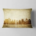 thumbnail image 2 of Designart New York Skyline Grunge View - Cityscape Throw Pillow - 12x20, 2 of 5