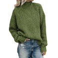 thumbnail image 5 of Suéter europeo y americano Suéter de punto torcido con cuello alto para mujer, 5 of 5