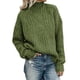 thumbnail image 5 of Suéter europeo y americano Suéter de punto torcido con cuello alto para mujer, 5 of 5
