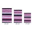 thumbnail image 6 of Better Trends 3 Piece Bathroom Rug Set 100% Polyester Soft Water Absorbent Non Slip Bath Mat Machine Washable Rug Griffie Collection - Purple, 6 of 8