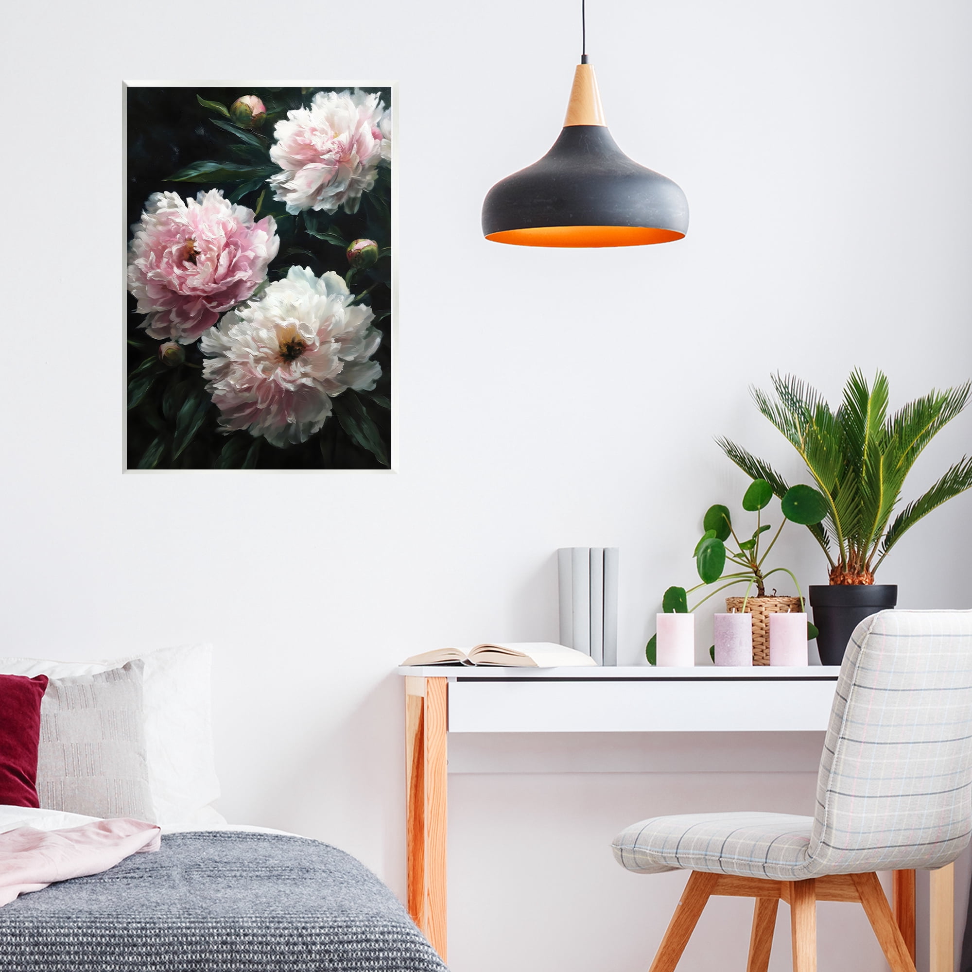 Stupell Industries Soft Pink Peony Garden Wall Plaque Art, design by Petal Prints Design