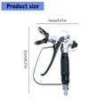 thumbnail image 3 of Airless Paint Sprayer Guns High Pressure Reversible Nozzle Safety Lock Comfort Handle Stainless Steel Painting Tool Guns, 3 of 8