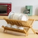 thumbnail image 5 of Escurreplatos plegable de bambú - Soporte para platos, escurridor de tazas y colador para platos, cuencos y tazas, 5 of 5