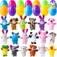 thumbnail image 1 of Huevos de Pascua rellenos con marionetas de animales, 36 unidades para niños, 1 of 9