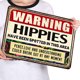 thumbnail image 3 of Chapa Advertencia Hippie Metal Pintura Hierro Rectangular Del Pared 40x30cm, 3 of 8