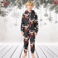 thumbnail image 4 of HNMKIU Kids Christmas Jumpsuit Cozy Print Girls Jumpsuit Hooded Romper Playwear Winter Holiday Outfit Soft Thermal Loungewear For Toddler And Kid Christmas Outfit Dark Gray - 3-4 Years, 4 of 6