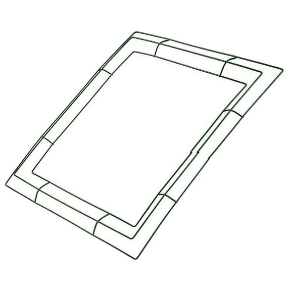 PBPBOX re Shaped Iron Wreath Frame in Green for Wedding and Party Decor