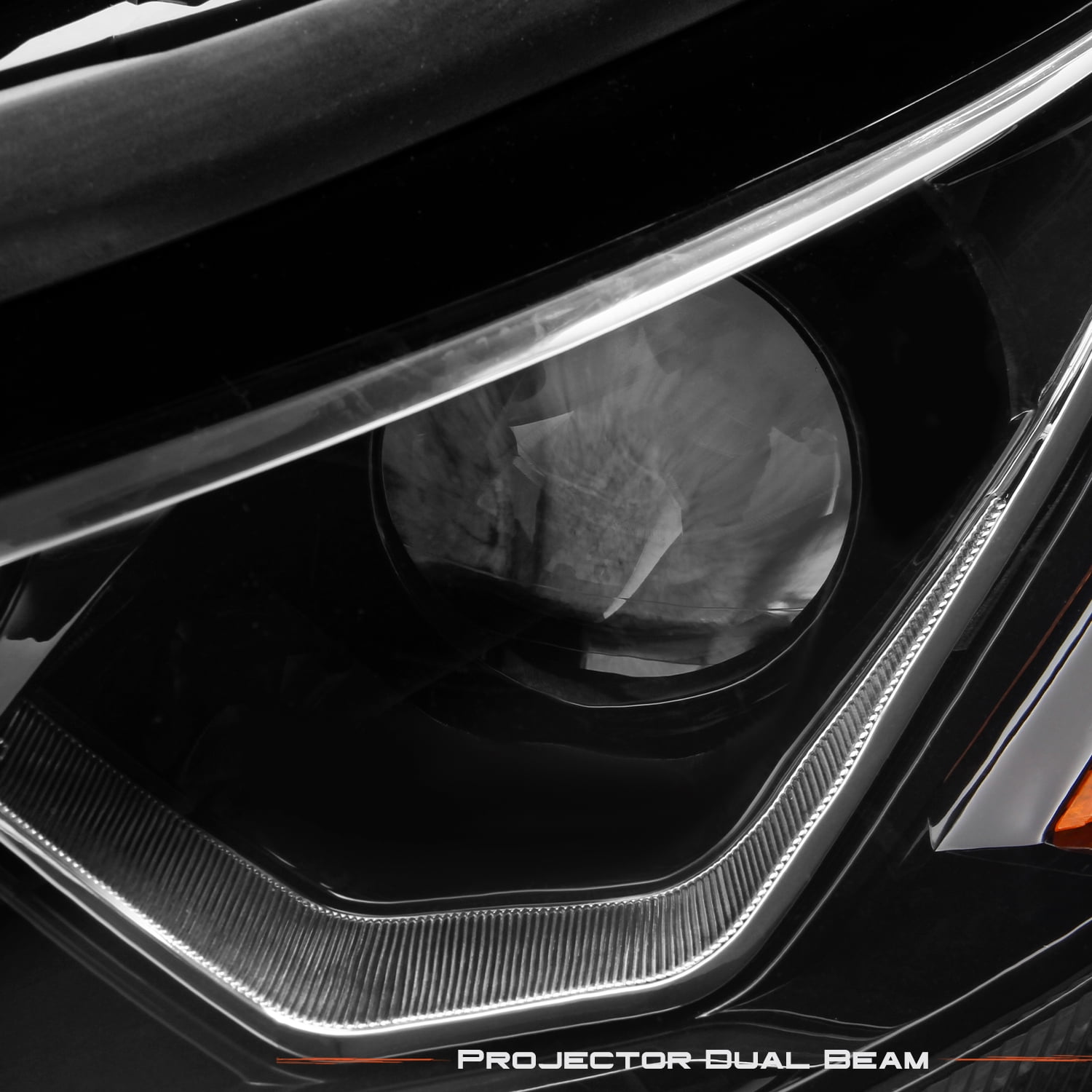 AKKON - Fits 2020-2024 Toyota Highlander Projector Black Headlights Pair Driver Left+Passenger Right w/LED DRL