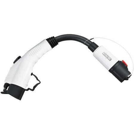 UPC: 4895230301395 | Lectron – Tesla to J1772 Adapter  Max 40A & 250V – Compatible with Tesla High Powered Connector  Destination Charger  Electric Vehicle Charger (White)