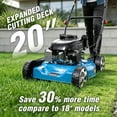 thumbnail image 2 of Datingday 20-Inch 144cc 4-Stroke Gas Push Lawn Mower, Lightweight Hand Push Mower with 7-Inch Wheels, Ideal for Small Yards Under 1/4 Acre, 2 of 6