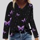 thumbnail image 2 of Camisas Para Mujer Camisetas de Gran Tamaño Manga Larga Moda Casual Cuello en V Cómodo Impreso Top Camiseta Blusa Odeerbi ODB135457, 2 of 4