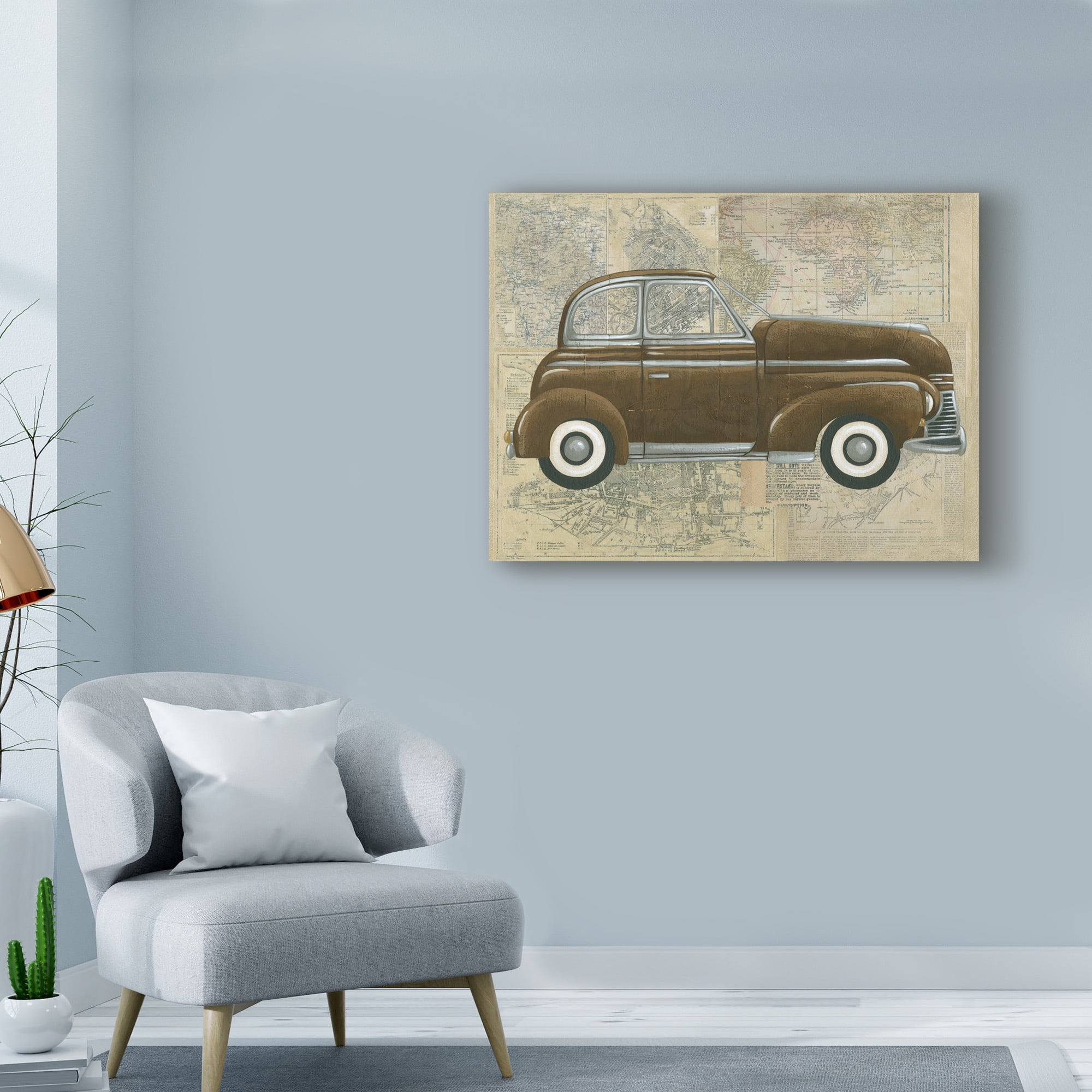 Trademark Fine Art 'Tour by Car I' Canvas Art by Chariklia Zarris