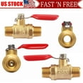 thumbnail image 4 of 2/4/6/10PCS Brass Water Mini Ball Valve Shut Off Switch 1/4" NPT Male Hose Barb Pipe Fitting, 4 of 12
