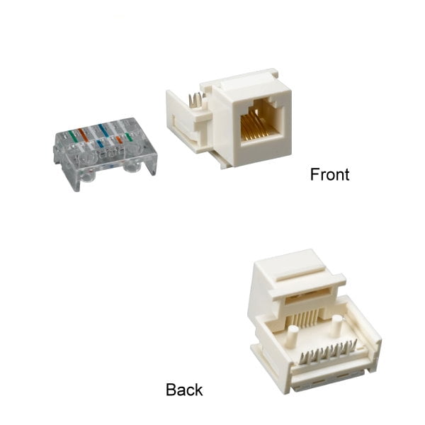 Kentek RJ12 Tool less Keystone Jack ToolLess 110 Type Phone Fax