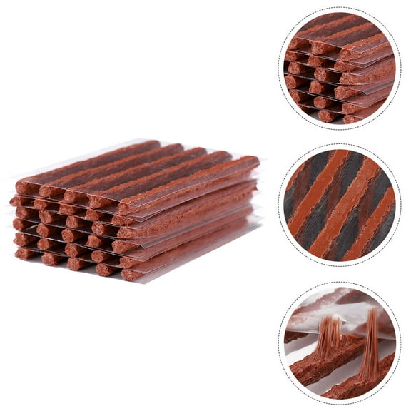 100pcs Tire Repair Strings Rubber Strips Tire Repair Plugs Tire Repair Tool Kit