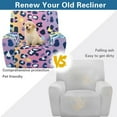 thumbnail image 4 of LedBack Leopard Print Recliner Chair Cover 4 Pieces Stretch Recliner Sofa Slipcover with Pockets Non Slip Lazy Boy Chair Protector Furniture Protecor, 4 of 8