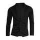 thumbnail image 1 of Abrigo Chic para Hombre con Solapa Notch, Manga Larga, Blazer de Punto con Bolsillos, Negro 46, 1 of 8