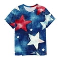 thumbnail image 6 of Fengactive Kids Girls Boys 4th of July Independence Day Short Sleeve T Shirt Size 3T-14T Cute Print Casual Top, 6 of 6