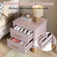 thumbnail image 5 of Leumius Nightstand for Bedroom,Wood Bedside Table with 2 Drawer & Solid Wood Legs,Small Storage Cabinet for Living Room,Pink, 5 of 8