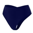thumbnail image 5 of Kedxroy Women's High Waisted Bikini Bottom Tummy Control Ruched Bathing Suit Swim Bottom-Navy,L, 5 of 6