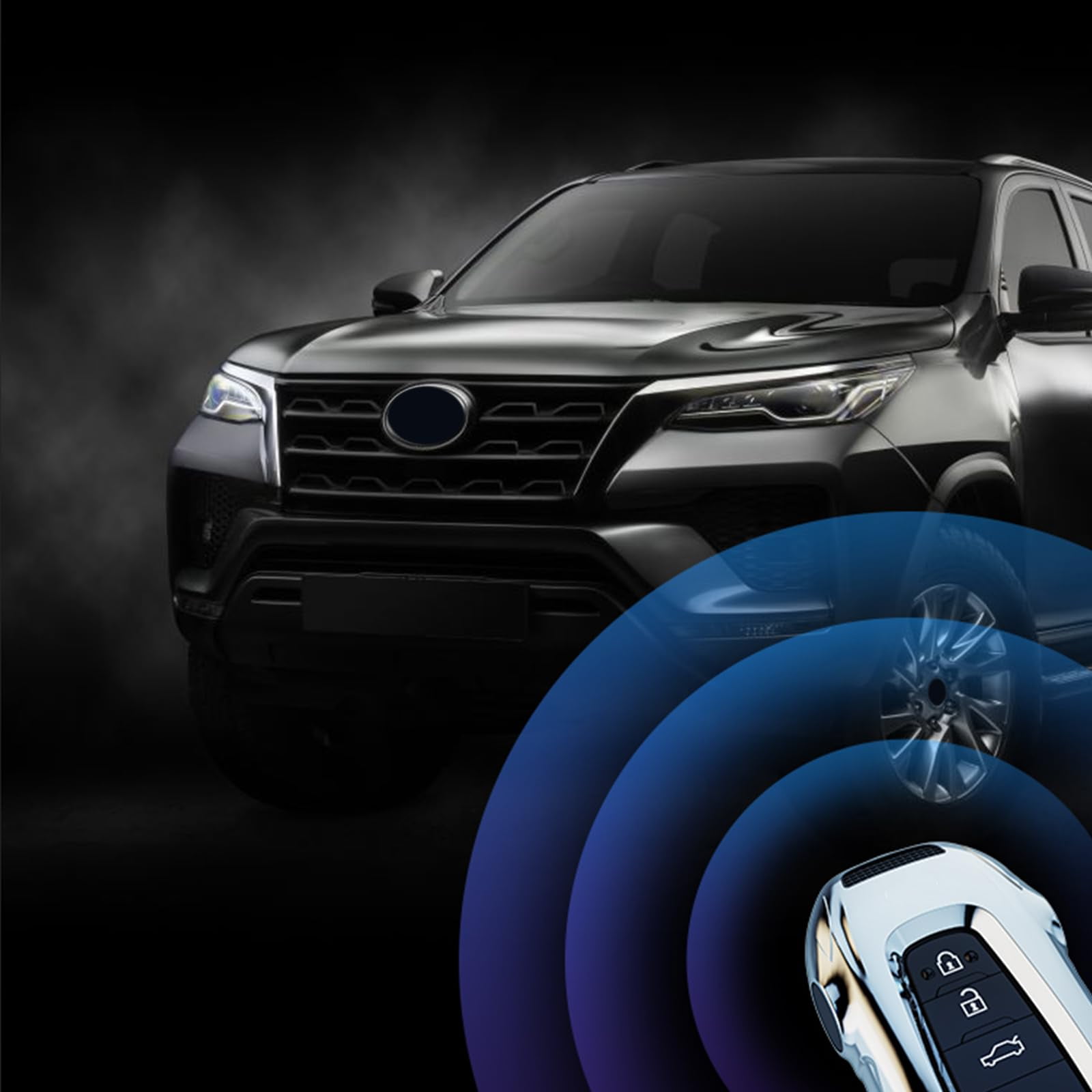 Key Cover Case, Zinc Alloy Key Fob Case Shell Compatible with Toyota Venza RAV4 Prime Sienna Land Cruiser Fortuner Mirai Grand Highlander Prius Collora 2019-2024