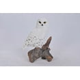 thumbnail image 1 of Statue d'Animal de Jardin Snowy Owl sur Souche, 1 of 4