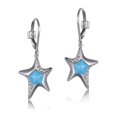 thumbnail image 1 of Arete de mujer, Plata con baño de Rodio, Zirconia Cùbica, Plata de Ley 925, aretes para mujeres, joyeria para mujer, regalos para mujer, diseño de"ESTRELLA" ELLE R2LC87AZ03, 1 of 2