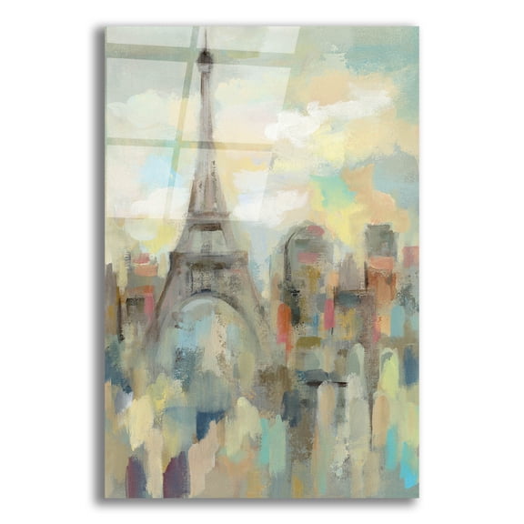 Epic Art 'Paris Impression' by Silvia Vassileva, Acrylic Glass Wall Art, 16"x24"