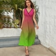 thumbnail image 3 of Pink Green Gradient Sleeveless Dress Summer Women Clothes Dress for Pregnant Women Dresses, 3 of 9