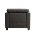 thumbnail image 3 of Light Gray Linen - Buttonless Tufted & Nailhead Trim - Living Room Use - Comfortable Seating with 3 Pillows, 3 of 3